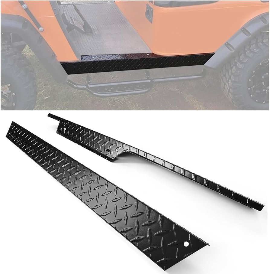 Amazon.com: Kojem Black Aluminum Rocker Panel Compatible with 1994